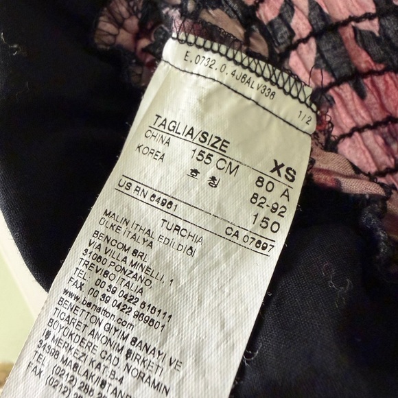 Sisley Black Dress with Pink and Gray Floral Print - Picture 5 of 6